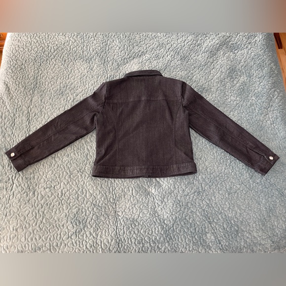 Chico’s Platinum Jean Jacket Size 0 Denim Embellished Rhinestones EUC! - Picture 4 of 10